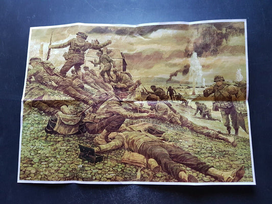 1944 WW2 USA BRITAIN ARMY D DAY WAR EUROPE NORMANDY MARINE GUN PROPAGANDA POSTER