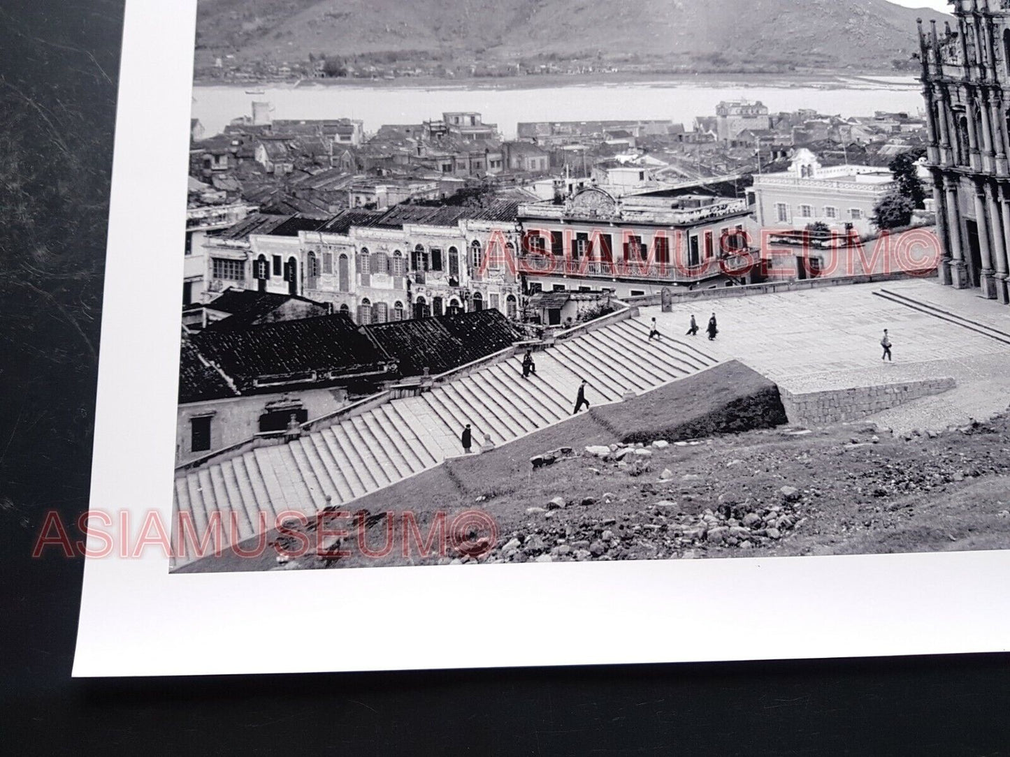 40's Macau Church Ruins St Paul's Cathedral Panoramic  Old Vintage Photo 澳门旧照片