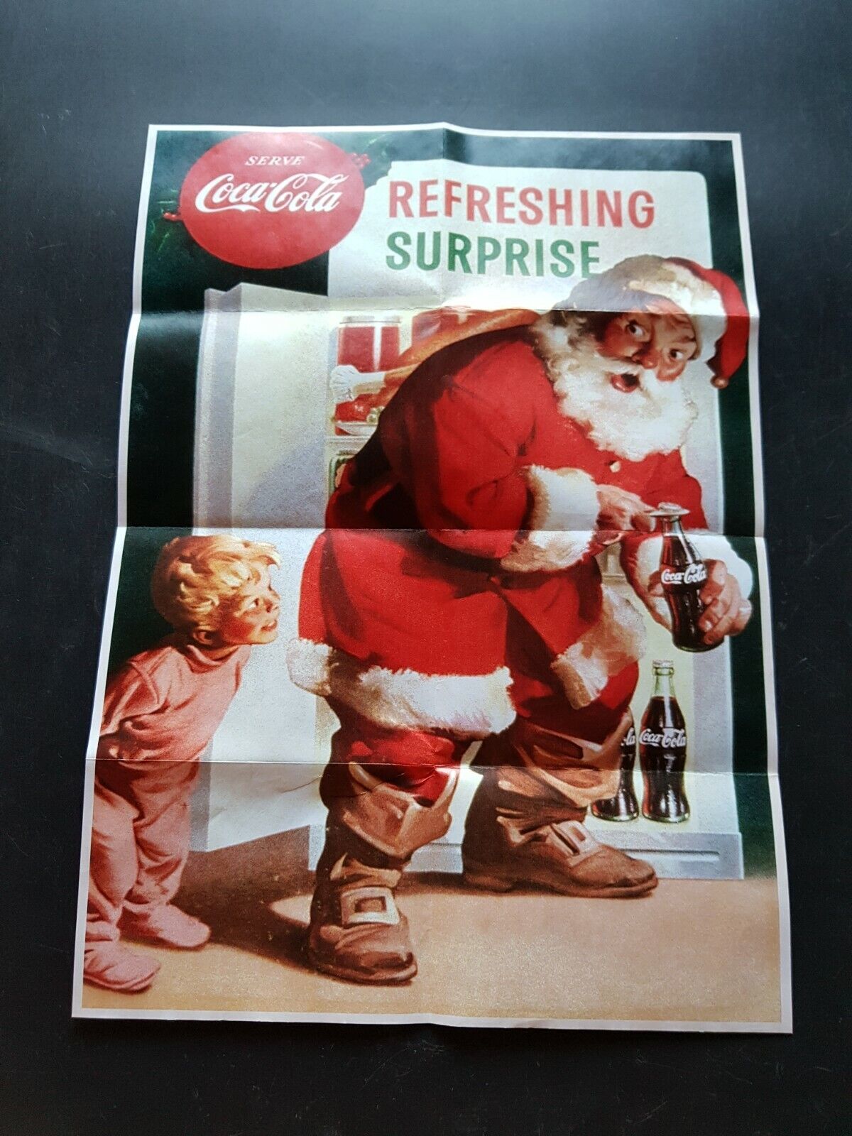 1941 WW2 SANTA CLAUS CHRISTMAS XMAS CHILDREN KIDS DRINKS WAR PROPAGANDA POSTER