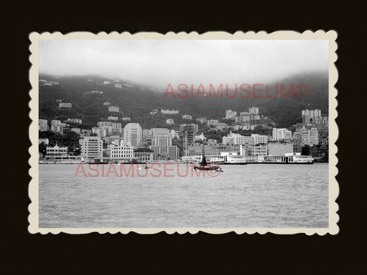 1940s THE PEAK CITY VIEW VICTORIA HARBOR FERRY B&W Vintage Hong Kong Photo #1703