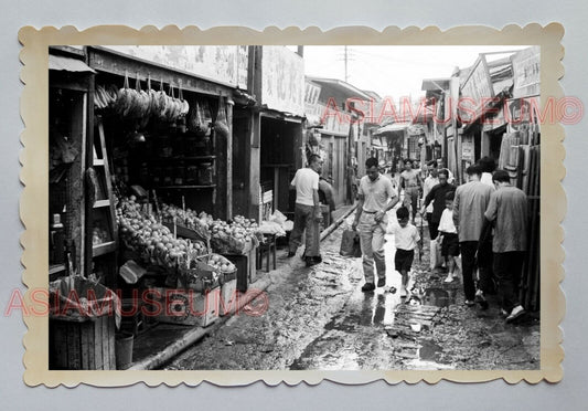 MARKET STREET BOY VILLAGE FOOD SHOP STALL HONG KONG VINTAGE Photo 23018 香港旧照片