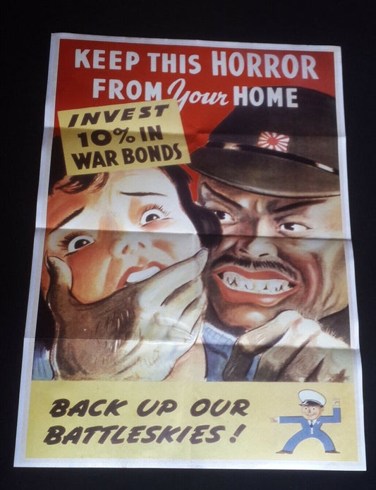 1942 WW2 USA AMERICA JAPAN ARMY SOLDIER WAR BOND GIRL WOMEN US PROPAGANDA POSTER