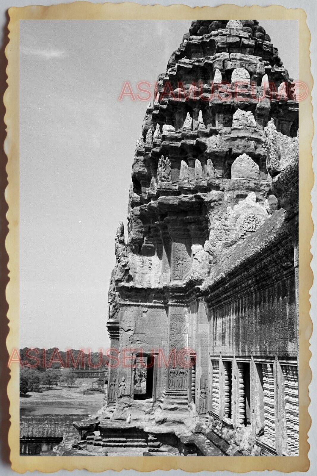 40s Vietnam War SAIGON FRENCH TOUR ANGKOR WAT BUDDHIST TEMPLE Vintage Photo 1619