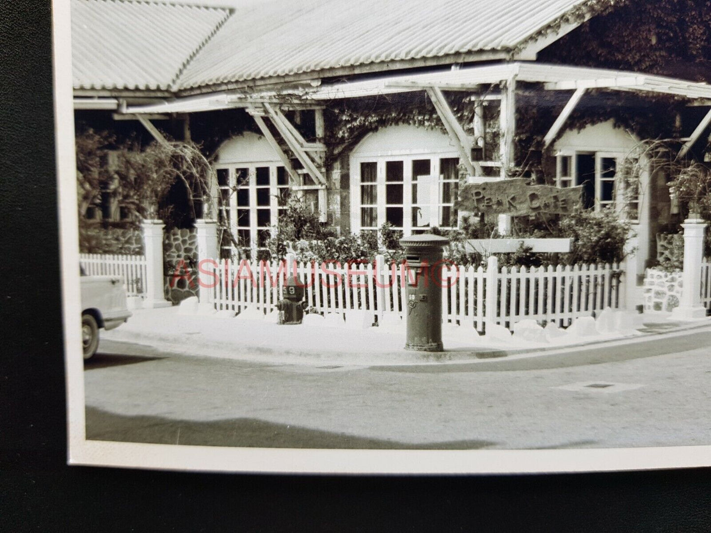 Victoria Peak Cafe Tram Car British Colonial Build Hong Kong Photo Postcard RPPC