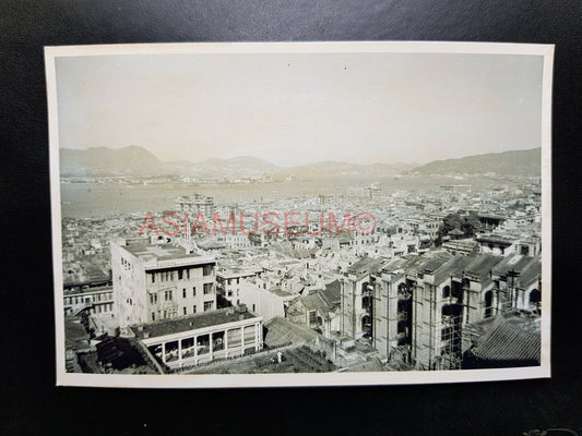 City View Central Victoria Harbor Kowloon Vintage Hong Kong Photo Postcard RPPC