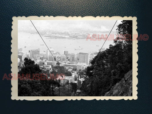 WW2 VICTORIA PEAK HARBOR TRAM VIEW KOWLOON  Vintage Hong Kong Photo #1517