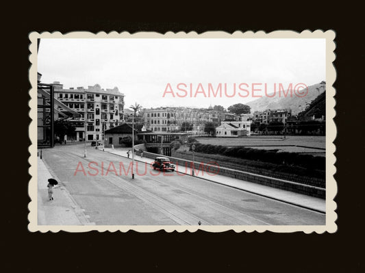 1940s Bowrington Canal Ngo Keng Kan Road Car Vintage Hong Kong Photo 香港老照片 #1727