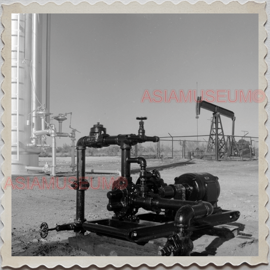 50s ODESSA CITY ECTOR COUNTY TEXAS OIL REFINERY PUMP JACK VINTAGE USA Photo 9942