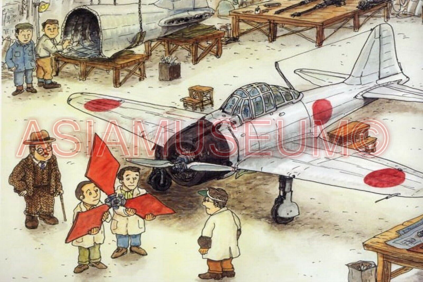 1939 WW2 NIPPON JAPAN ART AIRCRAFT PILOT CHILDREN KAMIKAZE  PROPAGANDA Postcard