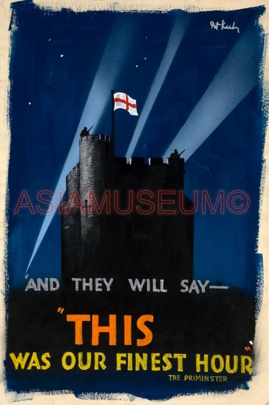 1941 WW2 BRITISH CASTLE BRITAIN WAR AGAINST ENGLAND GUN FLAG PROPAGANDA Postcard