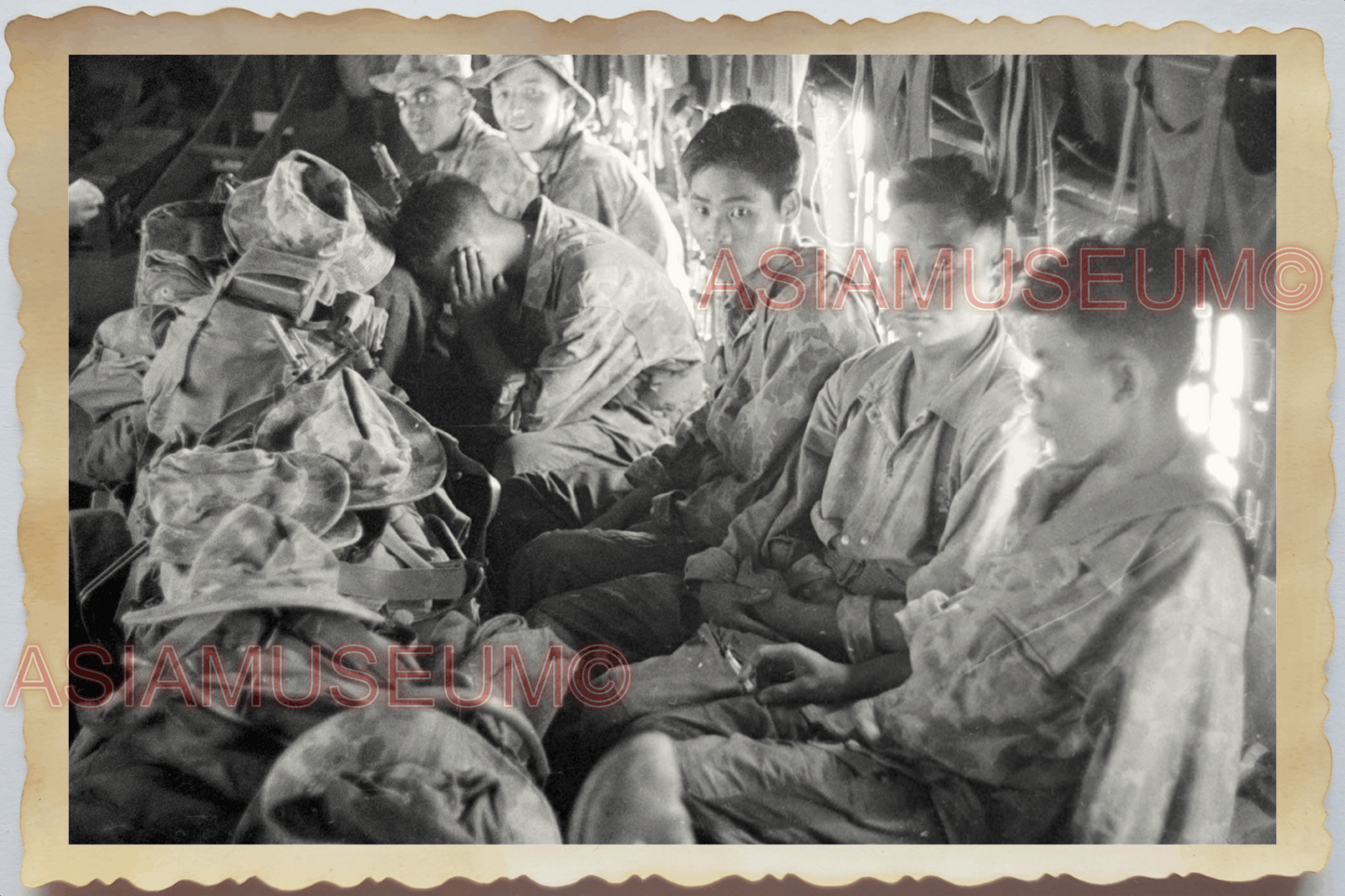 40s WW2 Vietnam HANOI FRANCE INDOCHINA WAR ARMY PARATROOPER Vintage Photo 24605