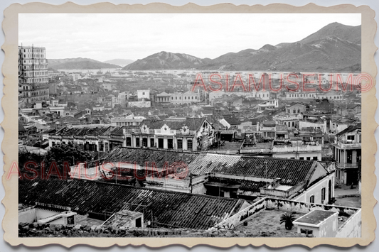 40's MACAU MACAO City View Building Monte Fort Shop Ad Vintage Photo 澳门旧照片 27610