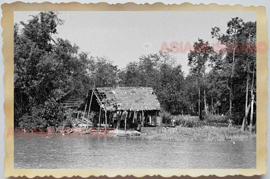 50s Vietnam SAIGON RIVER BOAT ARMY PATROL SOLDIER MILITARY Vintage Photo #1596