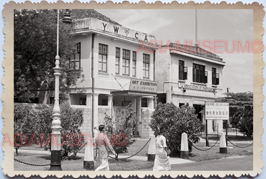 WW2 YWCA Engineering Building British Colonial Man Vintage Singapore Photo 17745