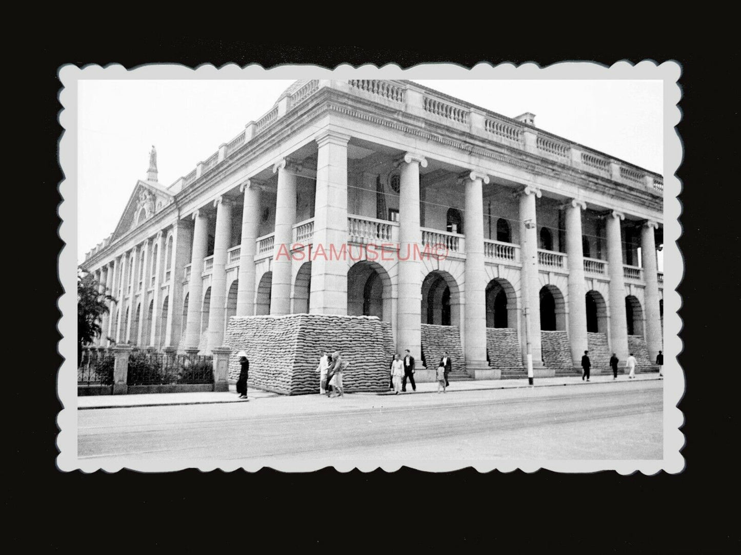 50s Vintage Hong Kong Photo  Building Japanese Air Raid Bombing Street 香港老照片 507