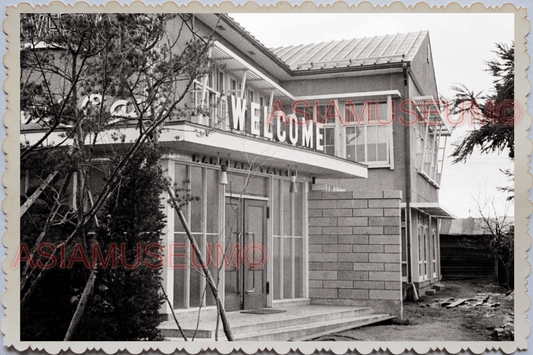 50s JAPAN TOKYO RESTAURANT STREET TAVERN DINING BAR CAFE B&W Vintage Photo 24740