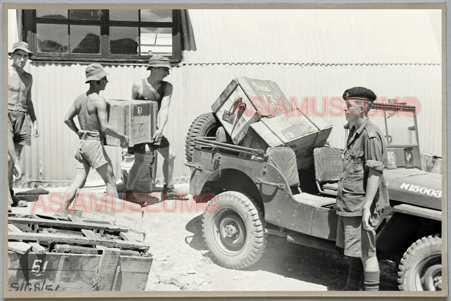 40s Royal British Army Truck Hong Kong Vintage Photo Postcard RPPC 489 香港舊照片明信片