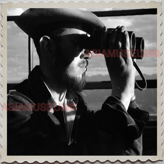 50s YELLOWSTONE NATIONAL PARK WYOMING PARK RANGER PORTRAIT OLD USA Photo 11619