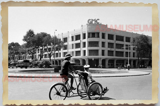 50s Vietnam War Indochina French Tricycle SAIGON STREET SCENE Vintage Photo #369