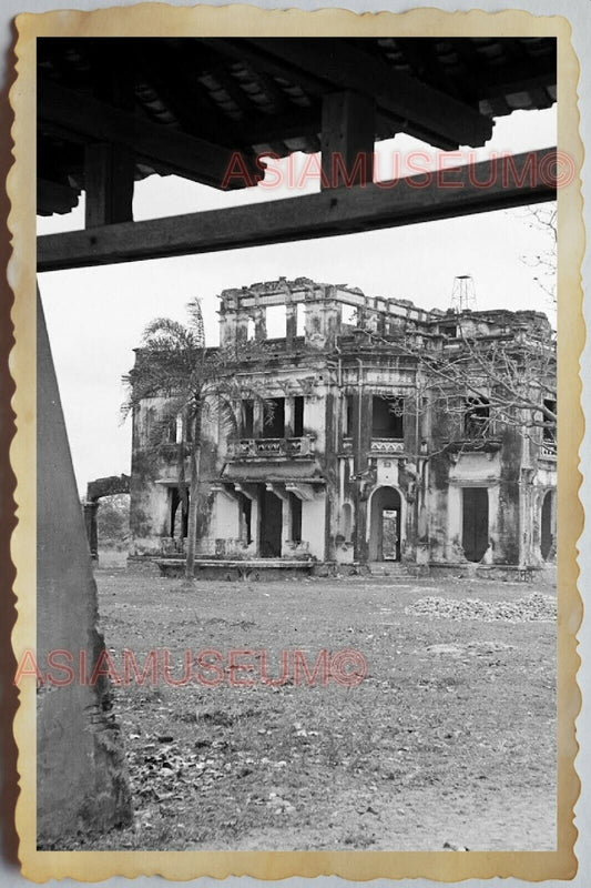 40s Vietnam War SAIGON STREET SCENE COLONY BUILDING FRENCH  Vintage Photo 1724