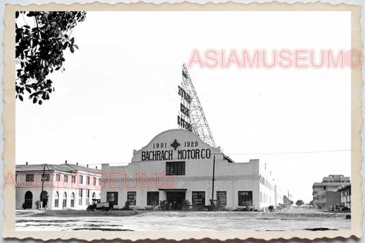 50s PHILIPPINES BACHRACH MOTOR COMPANY USA AMERICA FLAG SHOP Vintage Photo 29998