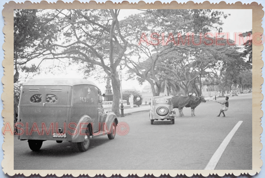 40s Bullock Cart Oxen Little India Street Car Rickshaw Old Singapore Photo 17610