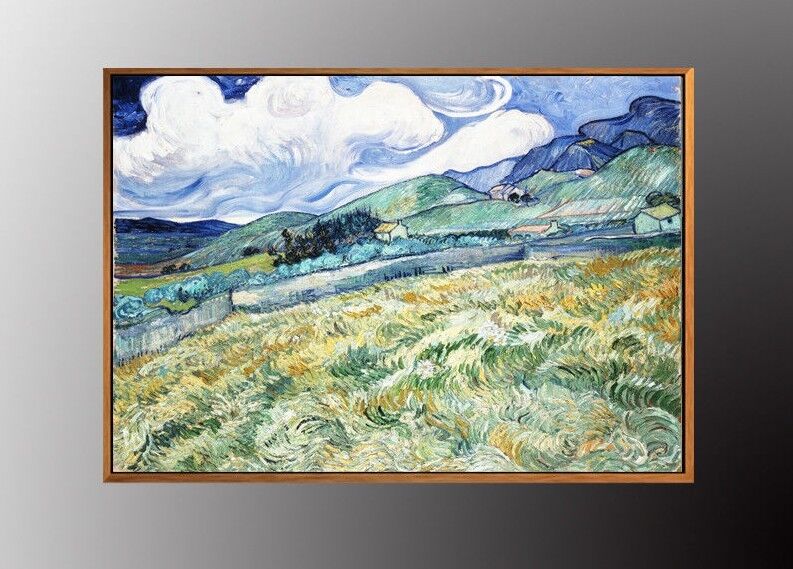 VAN GOGH Landscape Paintings Canvas Art Print 50x70cm WITH vintage Gold FRAME