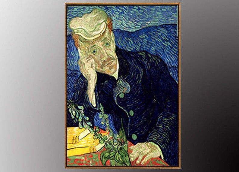 VAN GOGH Portrait of Dr. Gachet Oil Painting Art Print 50x70cm WITH Gold FRAMED