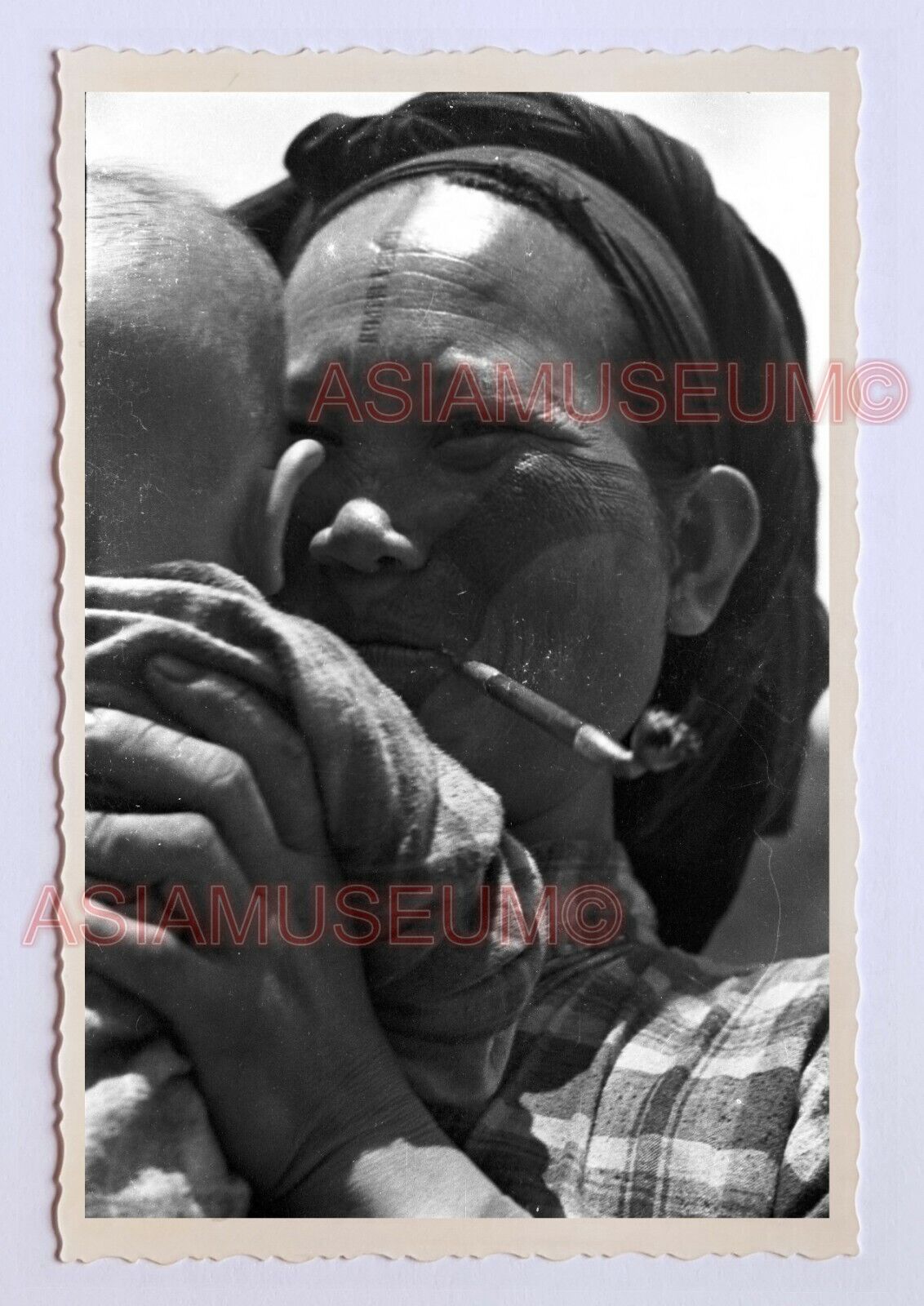 Alishan Native Tribe Women Smoking Pipe Tattoo Taiwan Taipei Photo 台湾旧照片 #3689