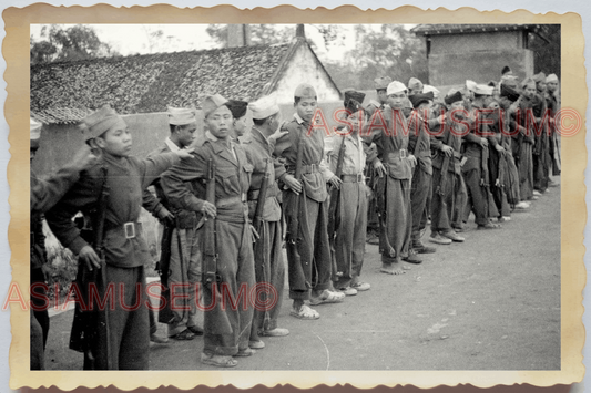 40s WW2 Vietnam VINH PHU ARMY SOLDIER TRAINING BASE GUERILLA Vintage Photo 28359