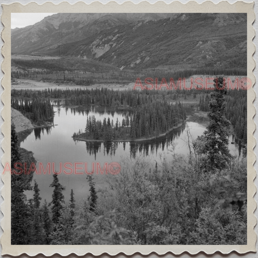 50s DENALI NATIONAL PARK ALASKA MOUNTAIN MCKINLEY LAKE VINTAGE USA Photo 12622