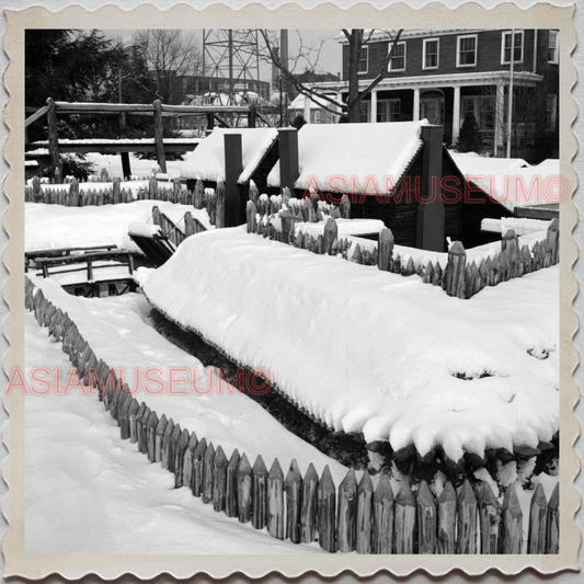 50s SUNBURY NORTHUMBERLAND PENNSYLVANIA SNOW WINTER MARK VINTAGE USA Photo 11608