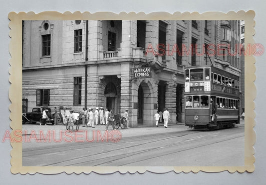 AMERICAN EXPRESS BUILDING RICKSHAW TRISHAW CAR TRAM Hong Kong Photo 16425 香港旧照片