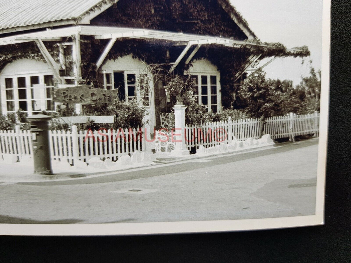 Victoria Peak Cafe Tram Car British Colonial Build Hong Kong Photo Postcard RPPC