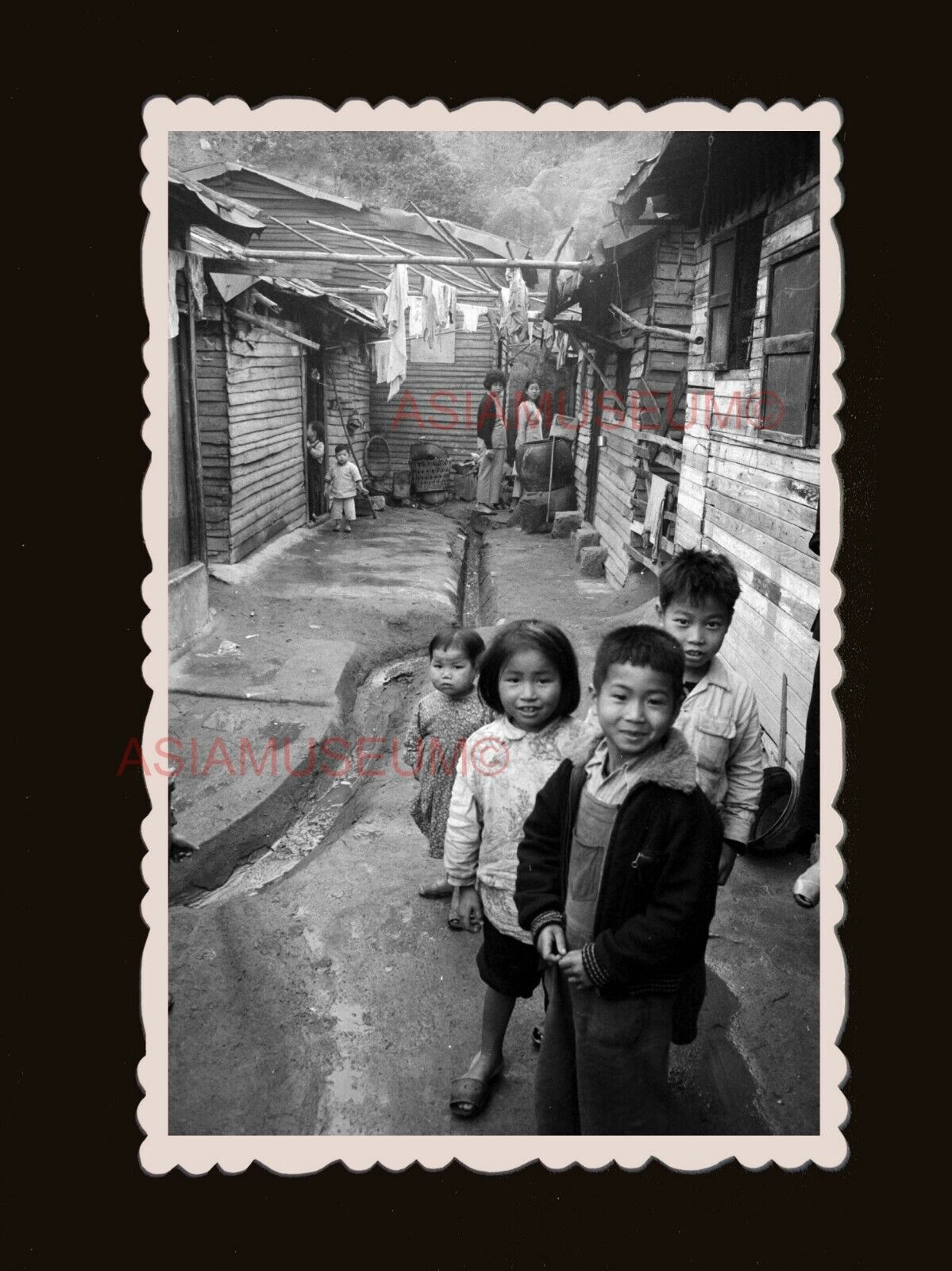 Shek Kip Mei Squatters Children Girl Boy Vintage Old Hong Kong Photo 香港旧照片 #3167