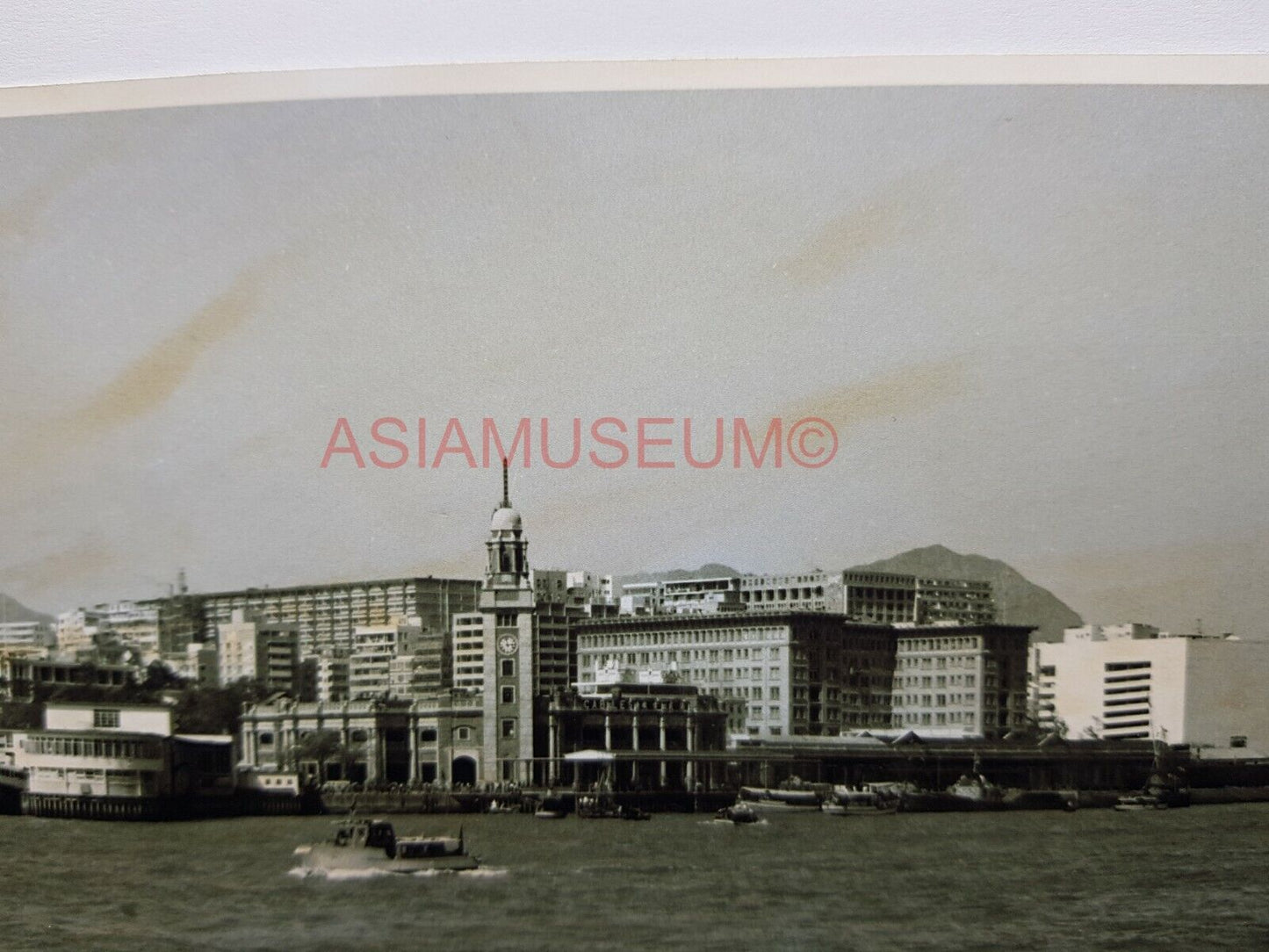 Hong Kong Panoramic Kowloon Ferry Terminal Clock Tower Photo Postcard RPPC #2609