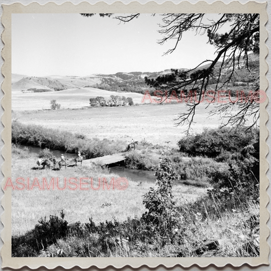 50s AUGUSTA KRONE RANCH COWBOY VALLEY HORSE VINTAGE OLD USA AMERICA Photo S9512