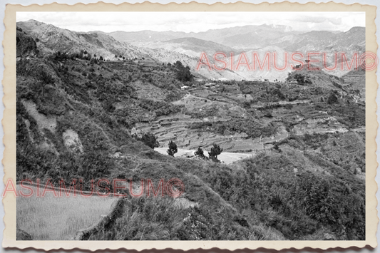 50s PHILIPPINES MOUNTAIN Cordillera IFUGAO RICE TERRACE HILL Vintage Photo 24180