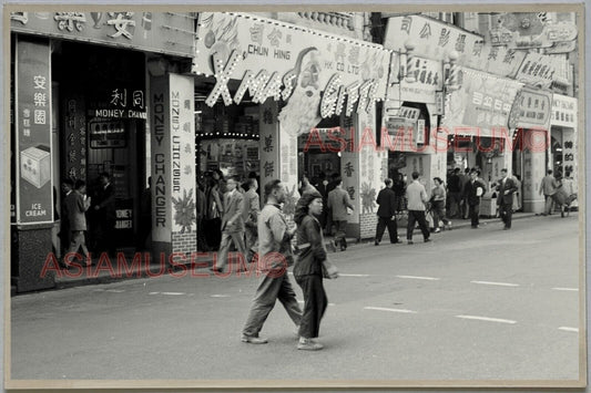 40's Central Shop Sign Santa Claus Hong Kong Vintage Photo Postcard RPPC #315