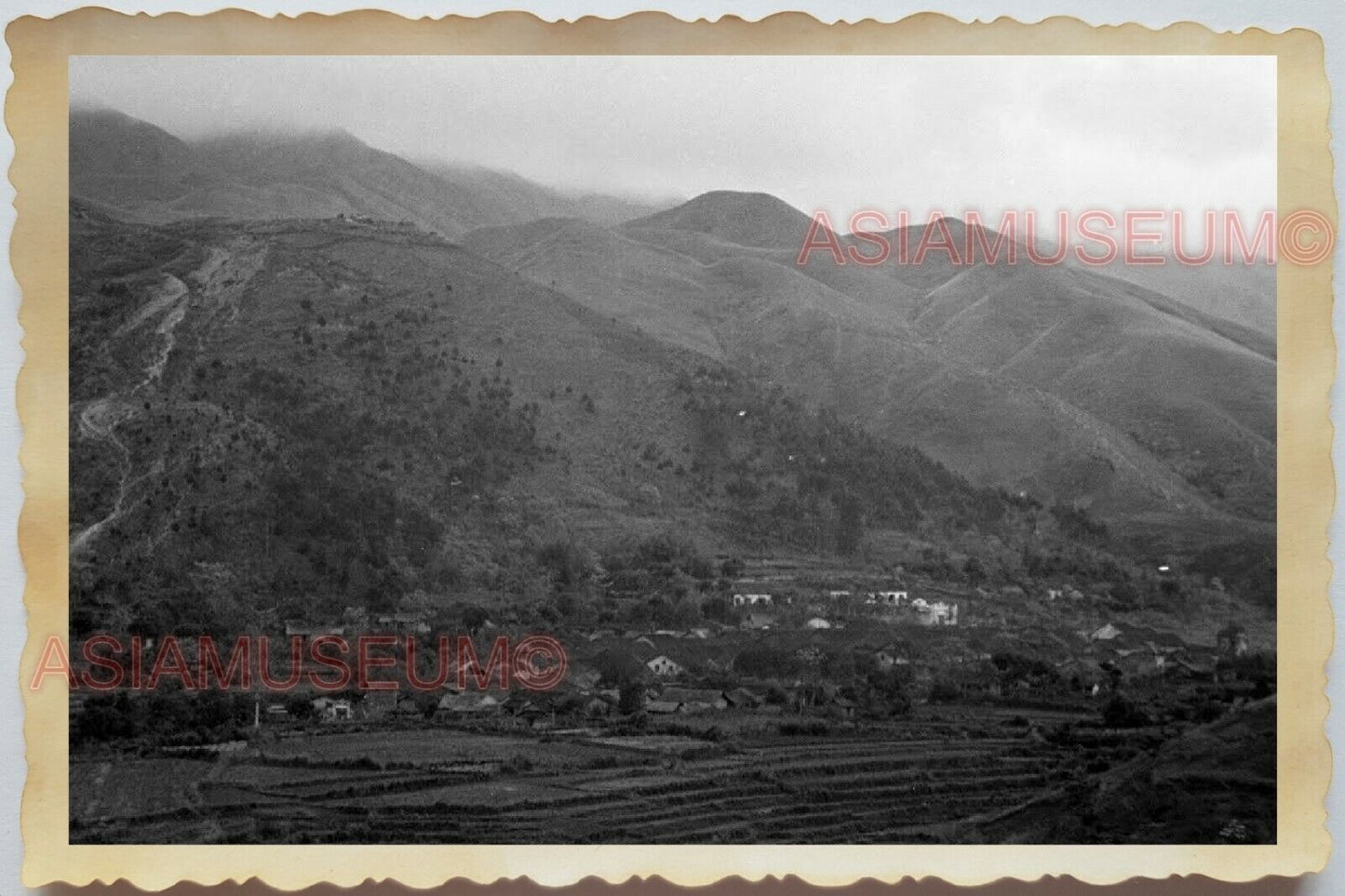 50s Vietnam Indochina Saigon Ho Chi Minh Jungle Mountain Land Vintage Photo #548