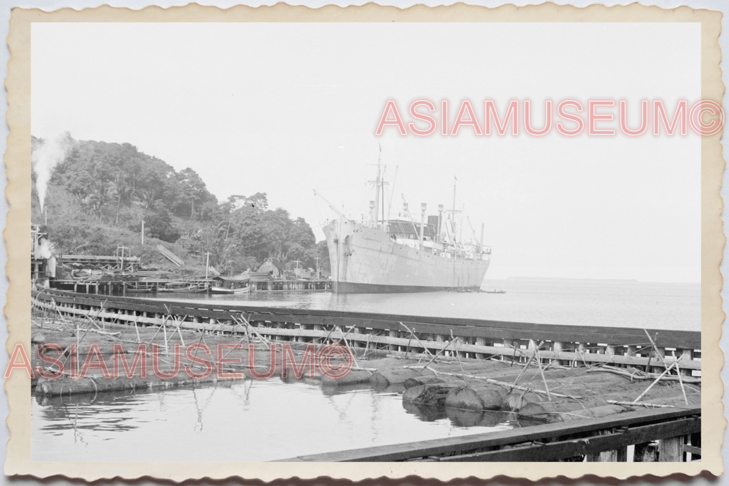 50s PHILIPPINES MANILA PORT HOLLAND PLEASANTVILLE SHIP PIER  Vintage Photo 29626