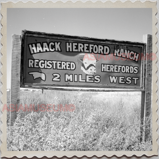 50s CASCADE COUNTY MONTANA RANCH HAACK ROAD SIGN  USA AMERICA VINTAGE Photo 9819