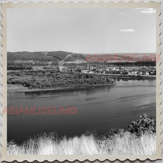 50s SUNBURY NORTHUMBERLAND PENNSYLVANIA SUSQUEHANNA RIVER VINTAGE USA Photo 9371