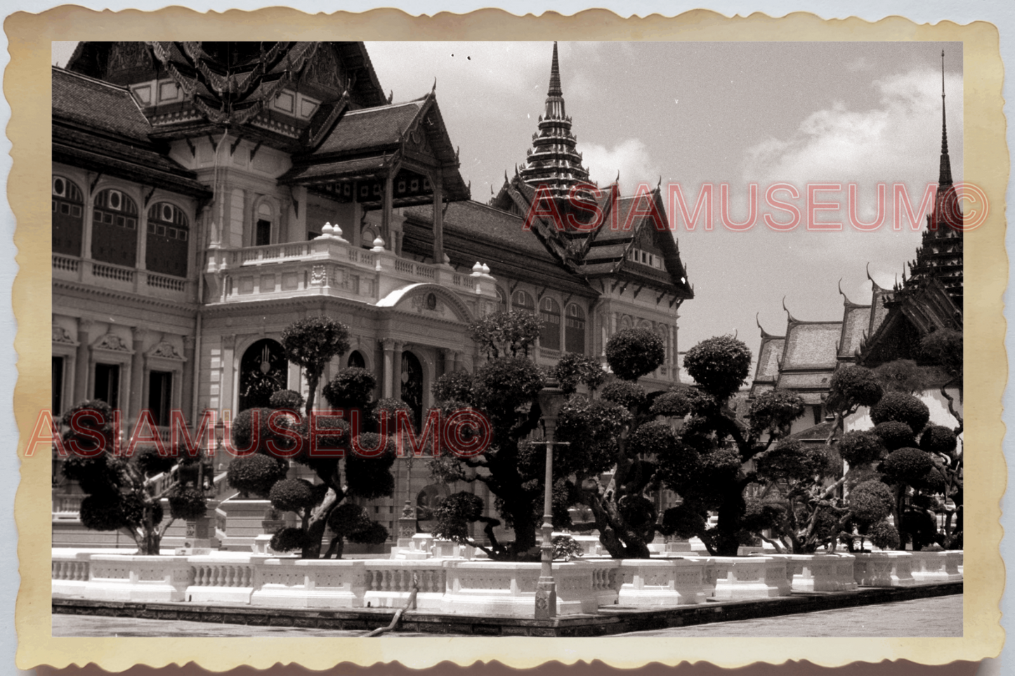 50s THAILAND BANGKOK GRAND PALACE KING ROYAL HOUSE BUILDING Vintage Photo 28238