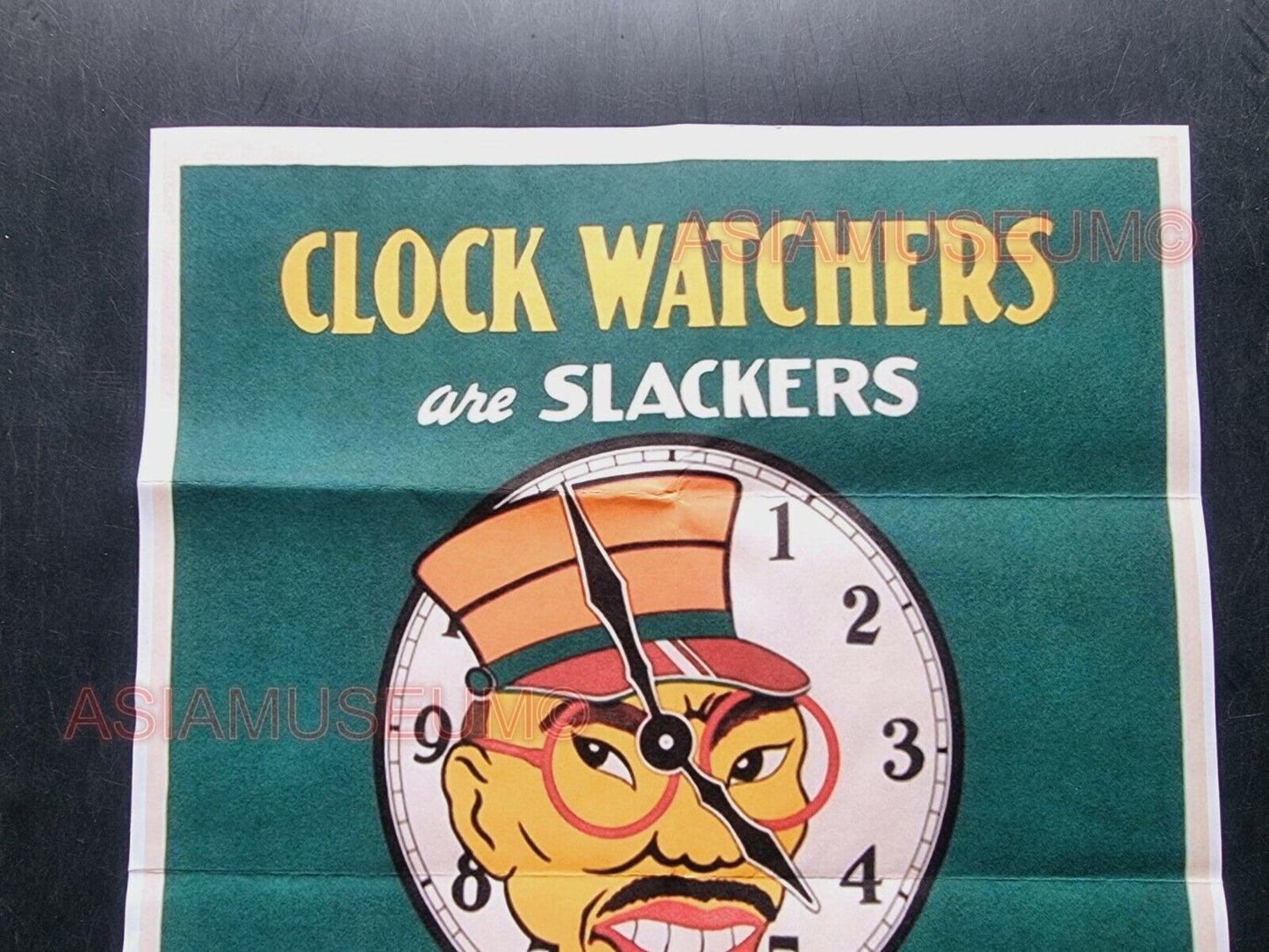 1943 WW2 AMERICA USA ATTACK TOKYO JAPAN WALL CLOCK TOJO WAR  PROPAGANDA POSTER