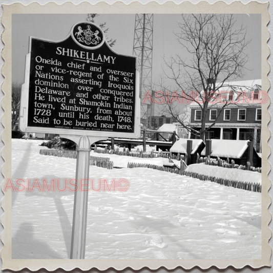 50s SUNBURY NORTHUMBERLAND PENNSYLVANIA HISTORIC MARKER VINTAGE USA Photo 10395