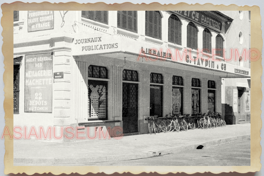 40s WW2 Vietnam HANOI STREET JOURNALIST PUBLICATION BUILDING Vintage Photo 23821