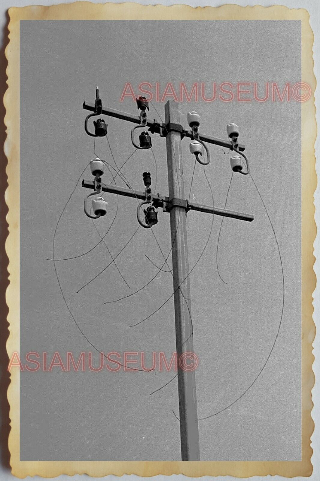 40s Vietnam War SAIGON HO CHI MINH CITY HALL ELECTRIC POST VINTAGE Photo 1595