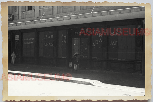 40s WW2 Vietnam HANOI STREET SCENE ORIENTAL WOMEN CAFE SHOP Vintage Photo 04329