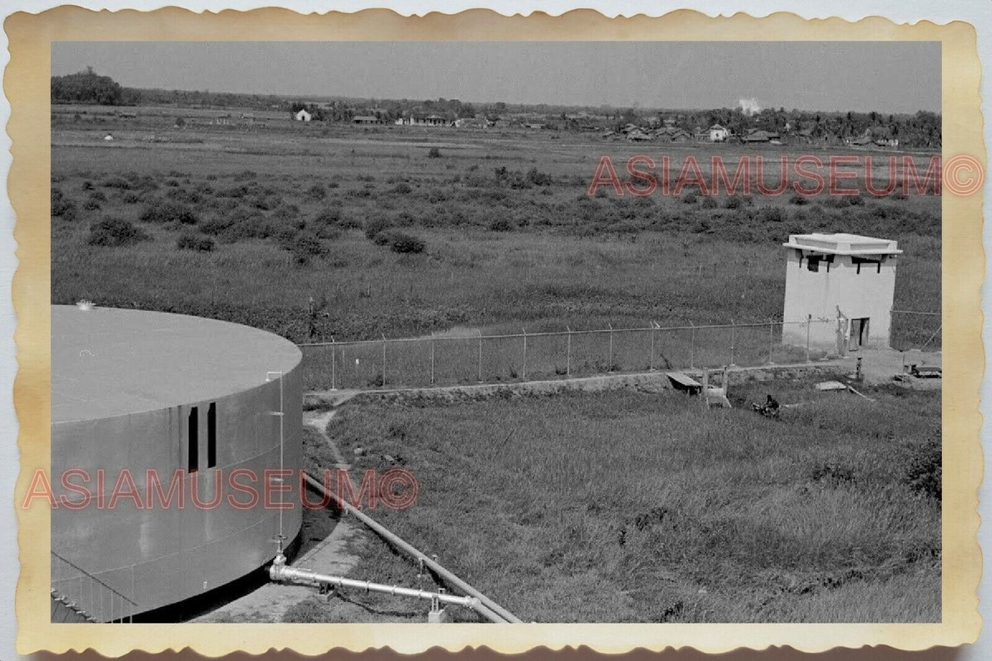 50s Vietnam SAIGON HO CHI MINH OIL REFINERY SILO STORAGE PIPE Vintage Photo 1725